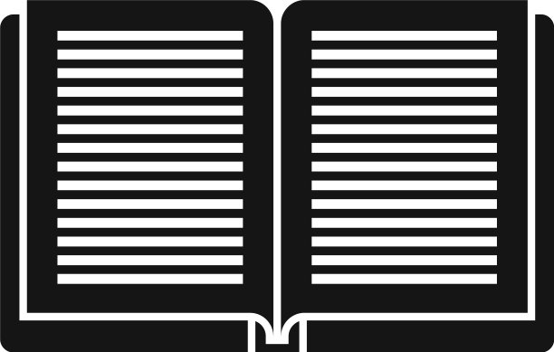 开放图书馆教育书籍图标简约风格图片下载