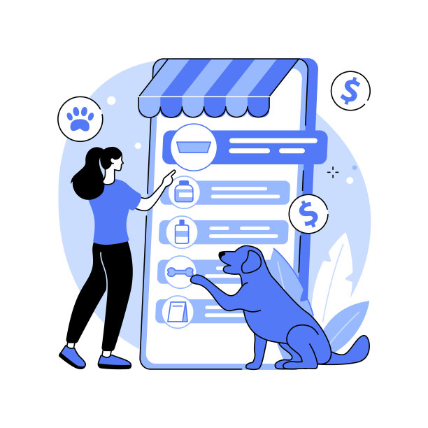 动物商店抽象概念矢量插图。图片下载