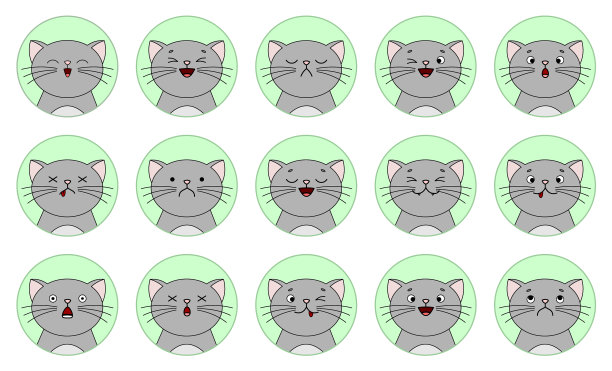 设置可爱有趣的表情-猫的表情猫设置图片下载