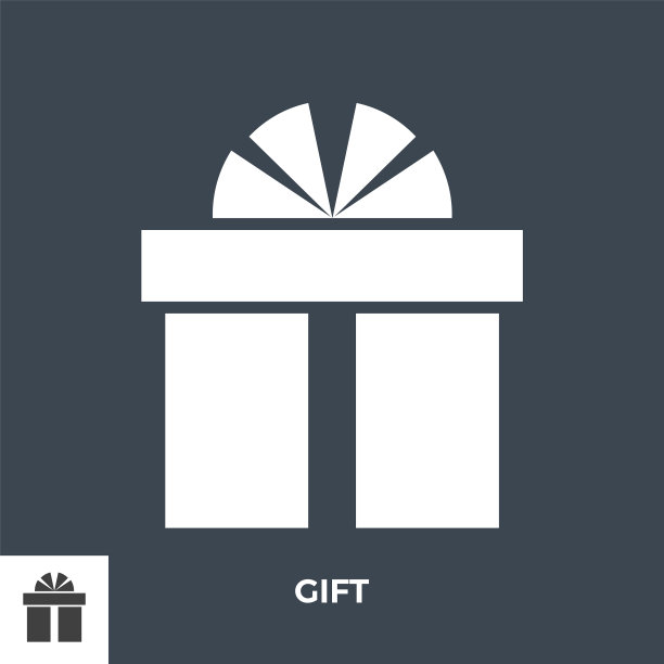 礼盒字形图标图片下载