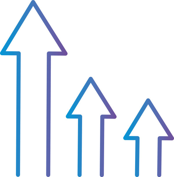 增加箭头渐变样式图标设计图片下载