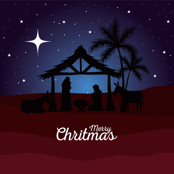 圣诞快乐，耶稣诞生快乐图片下载