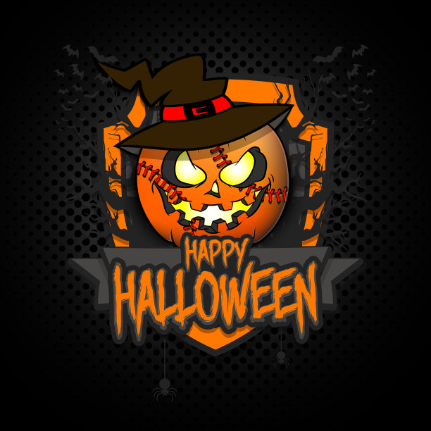 万圣节快乐，棒球南瓜图片下载