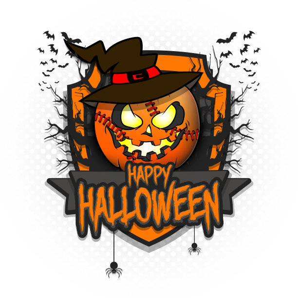 万圣节快乐，棒球南瓜图片下载