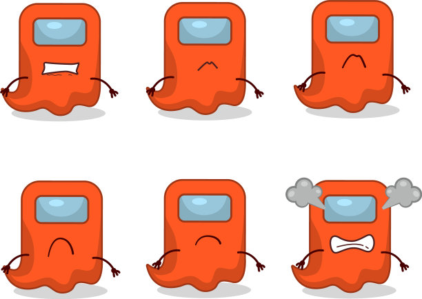 鬼在我们中间橙色卡通人物图片下载