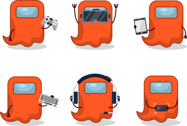 鬼在我们中间橙色的卡通人物都是图片下载