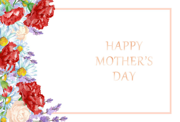 母亲节鲜花卡片图片下载
