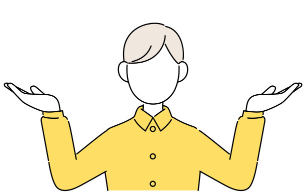 无脸姿势插图，男学生上半身，手向上图片下载