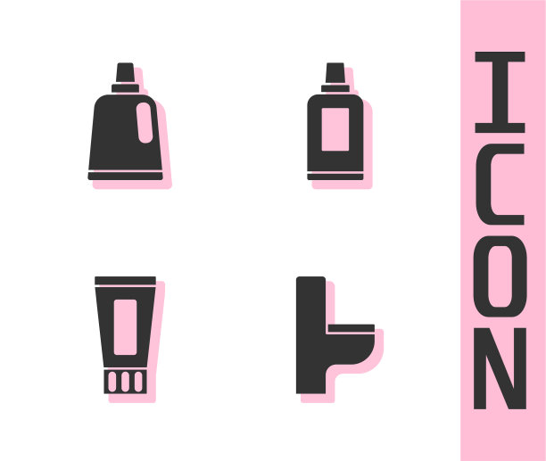 设置洗洁剂管的抽水马桶瓶图片下载