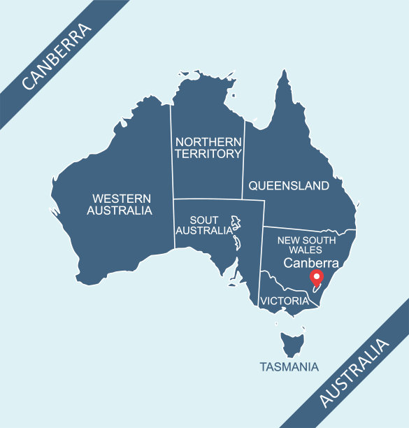 澳大利亚地图州图片下载