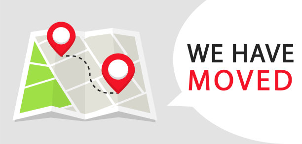 我们有感动。带有指针的导航地图。地图位置与改变的地址。带有城市地图的广告横幅。矢量插图。图片下载