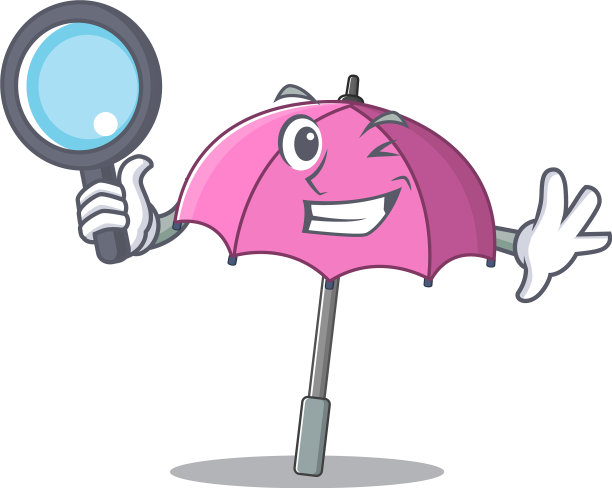 粉红色雨伞在智能侦探图片图片下载