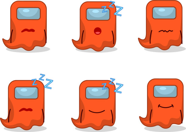 卡通人物鬼在我们中间橙红着图片下载