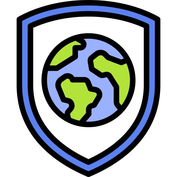 地球保护盾图标，地球日相关矢量图图片下载