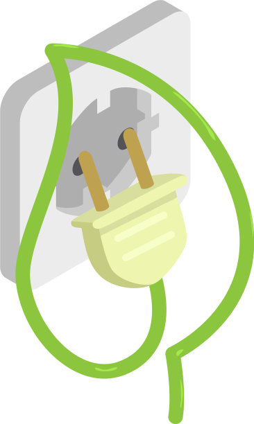 绿色能源图标等距风格图片下载