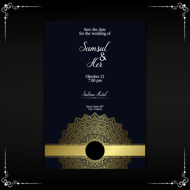 奢华的黄金曼陀罗华丽的背景婚礼图片下载