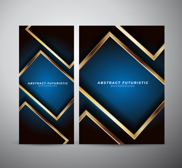 抽象现实现代金色框架自由向量背景。未来主义背景，抽象艺术墙纸。图片下载