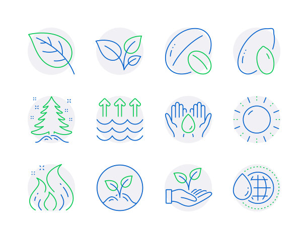 自然图标集包括图标蒸发图片下载