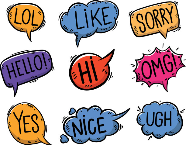 设置手绘漫画风格的演讲泡泡图片下载