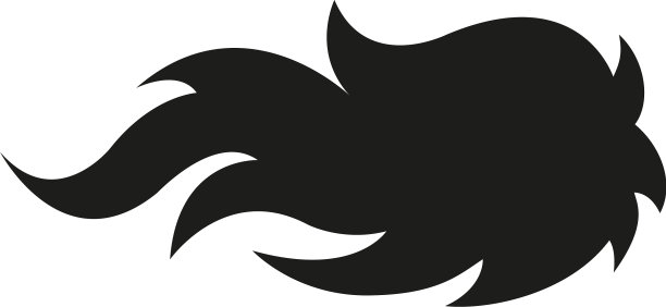 火火焰艺术剪影孤立在白色图片下载