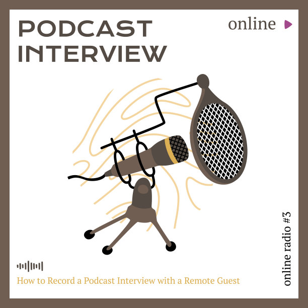 播客采访横幅模板图片下载