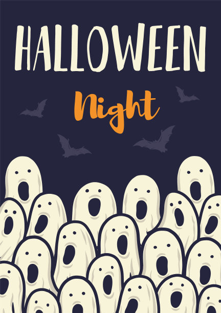 万圣节明信片和节日派对海报图片下载