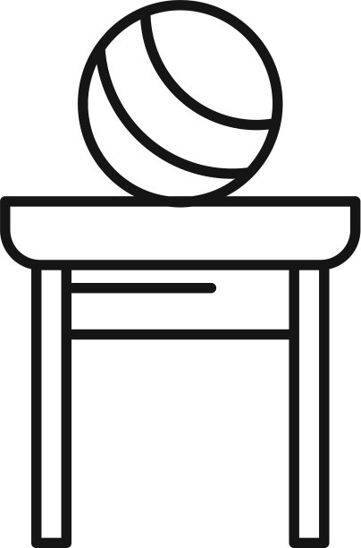 儿童房橡皮球图标轮廓风格图片下载