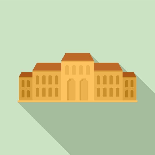 舞蹈剧场图标扁平化风格图片下载