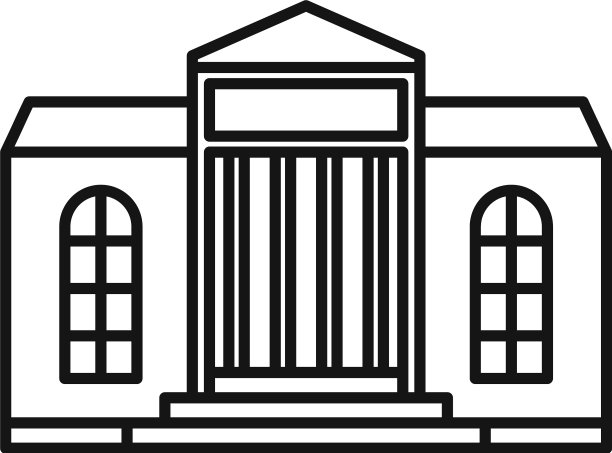 旧剧院图标轮廓风格图片下载