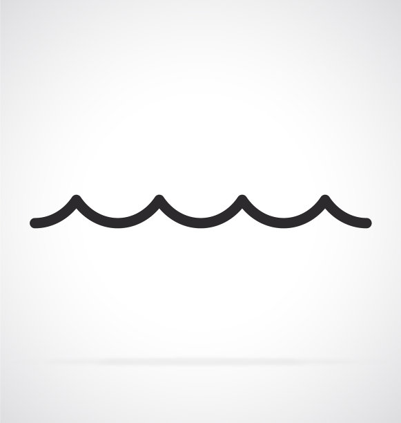简单的水波符号图标图片下载