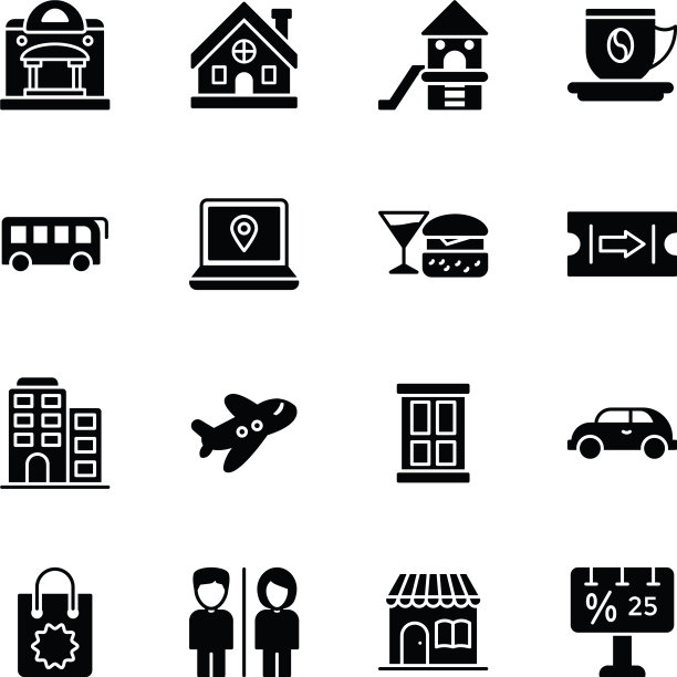 城市元素图标图片下载