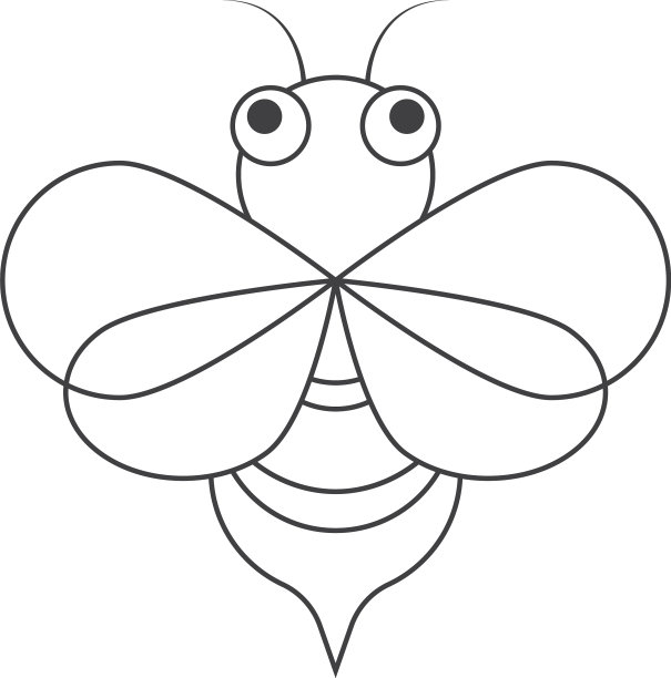 蜜蜂标志模板图片下载