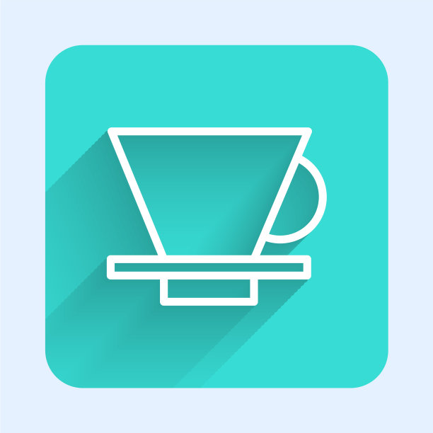 白线v60咖啡机图标与隔离图片下载