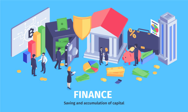 金融等距组成图片下载