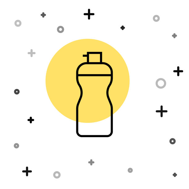 黑线健身摇床图标隔离在白色图片下载