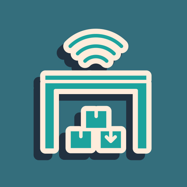 绿色智能仓库系统图标隔离图片下载