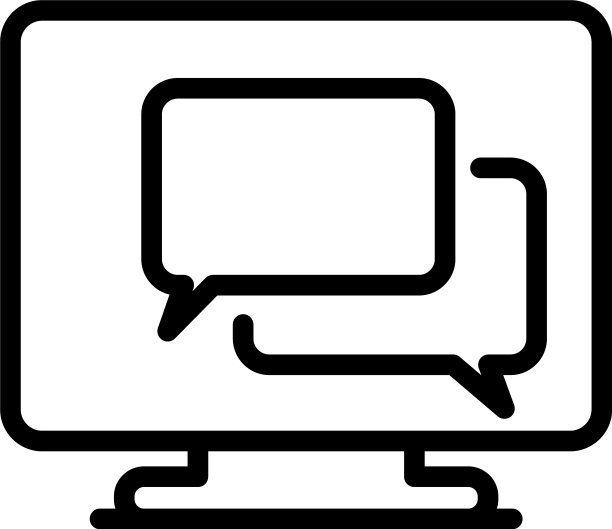 聊天监视器图标轮廓风格图片下载