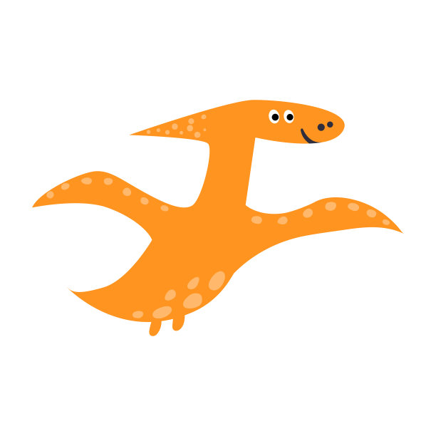 可爱的翼龙飞行卡通风格有趣图片下载