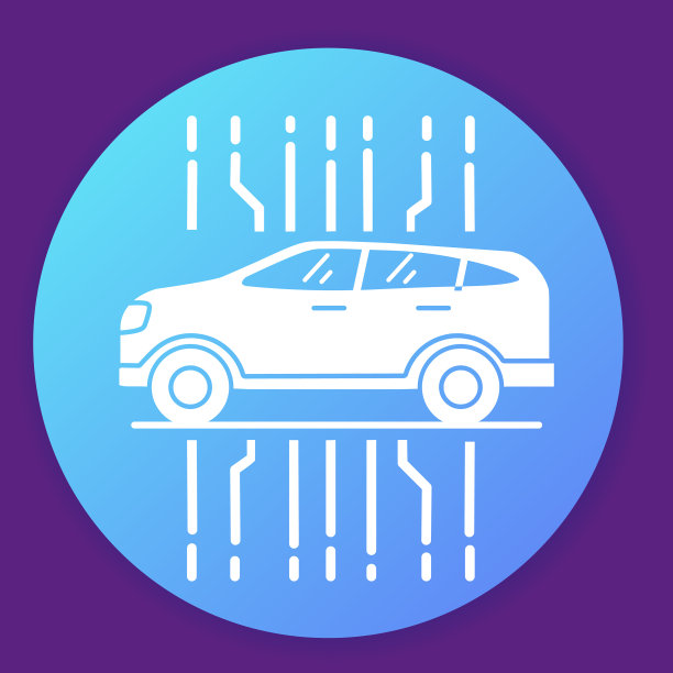 智能汽车suv图标平坦图片下载