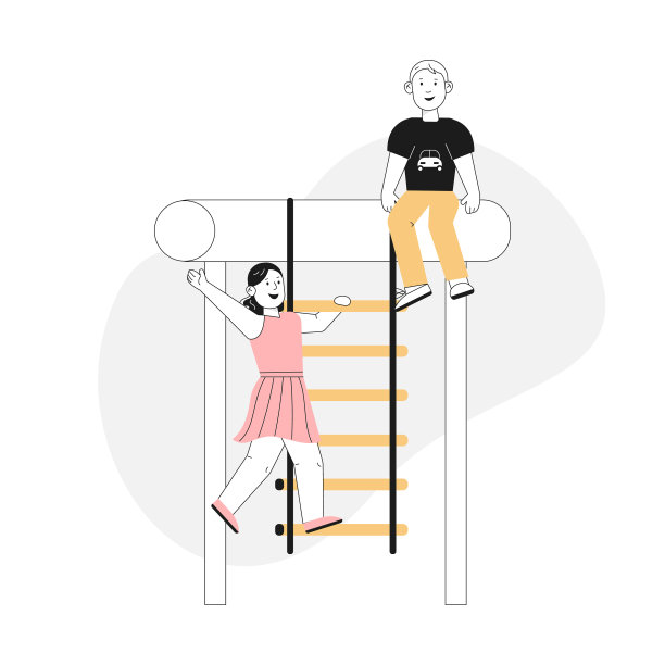 孩子们在操场上玩耍的孤立场景图片下载