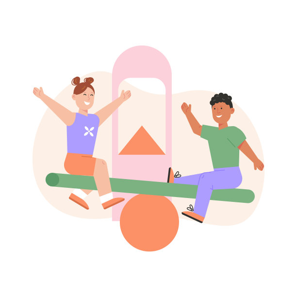 孩子们在操场上玩耍的孤立场景图片下载