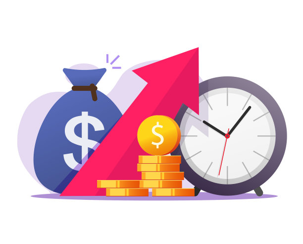 经济通缩，货币随时间增长图片下载