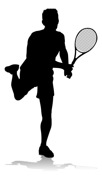 网球剪影运动运动员男子图片下载