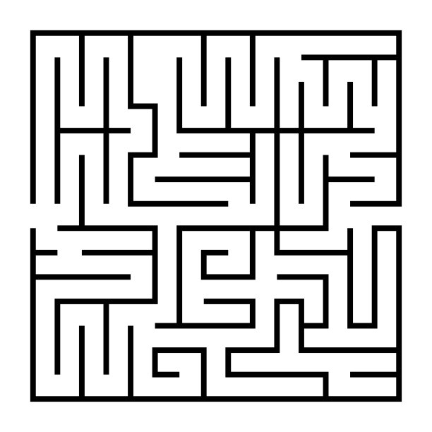 抽象的迷宫。找到正确的方法。孤立的简单方形迷宫黑线上的白色背景。矢量插图。图片下载