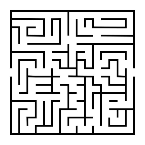 抽象的迷宫。找到正确的方法。孤立的简单方形迷宫黑线上的白色背景。矢量插图。图片下载