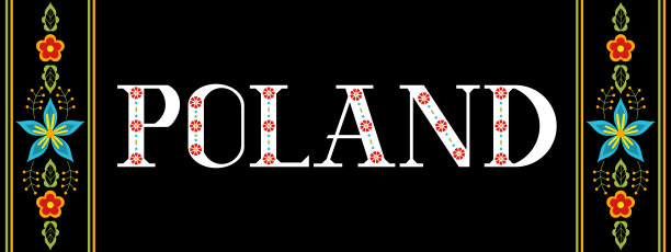 波兰矢量垂直横幅模板。传统装饰背景设计来自传统的波兰图案装饰。图片下载