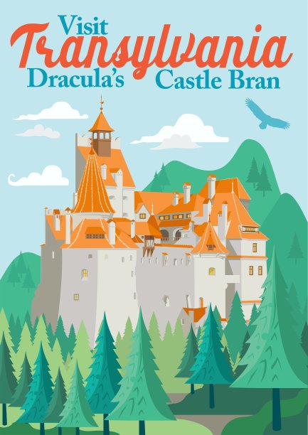 游览欧洲的特兰西瓦尼亚旅游，罗马尼亚的布兰城堡度假，德古拉之家，吸血鬼之旅图片下载