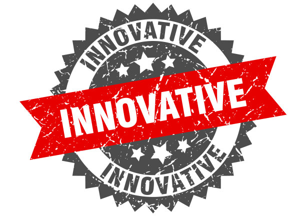 创新的邮票垃圾圆形标志与丝带图片下载