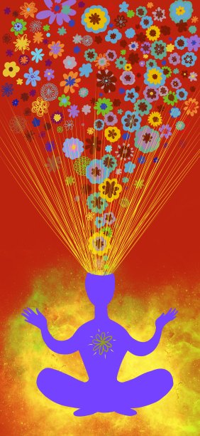 春天冥想瑜伽能量图片下载