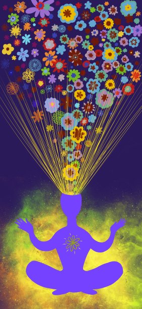 春天冥想瑜伽能量图片下载